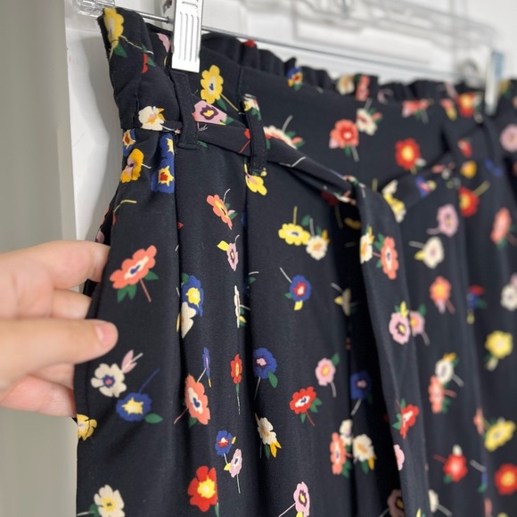 Zara TRF Floral Flowy Wide Leg Culotte Pant XS - Picture 3 of 16